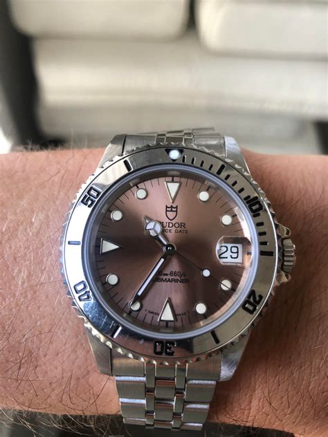 tudor 75190 salmon|Tudor Submariner Rare Tudor Submariner 75190 salmon dial.